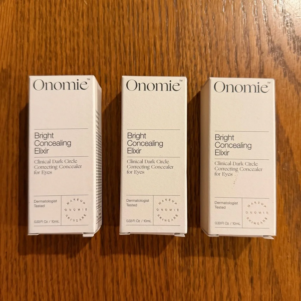 Onomie - Bright Dark Eye Concealing Elixir -Shade 4/Medium/Hypatia 3 Tubes NIB